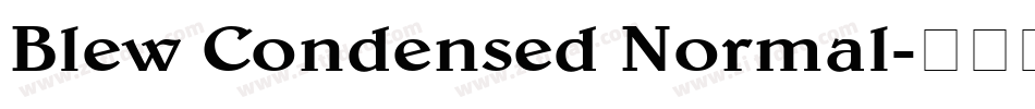 Blew Condensed Normal字体转换
